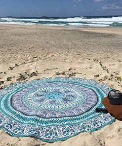 Rawyalcrafts- Green Peacock Indian Mandala Round Roundie Beach Throw Tapestry.. 5 57 6ea592de 13cb 4310 837a d2cf9c1829c1