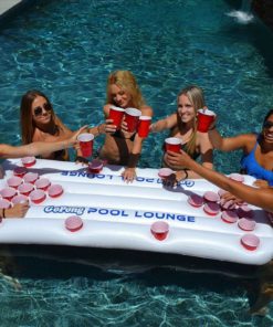 Gopong Pool Lounge Beer Pong Inflatable With Social Floating White 12 57 6ecefd1c 2488 48d6 8d06 69955809e228