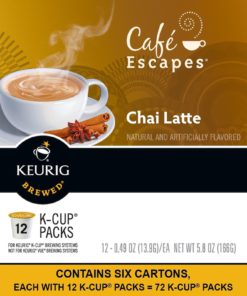 Alternative view of Cafe Escapes Chai Latte Coffee Keurig K-Cups 72 Count Caf  Escapes