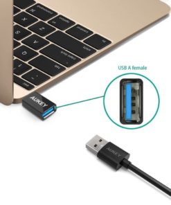 Alternative view of Aukey Usb-C To Usb 3.0 Female Adapter For Macbook Chromebook Pixel Nexus 6P A..
