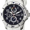 Nautica Men's Nad12514G Nsr 300 Stainless Steel Watch With White Silicone Band