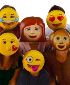 Emoji Universe : Emoji Vacuform Party Masks (Pack Of 6) 7 57 71537df8 3a93 480b 814d 0078100b22c4