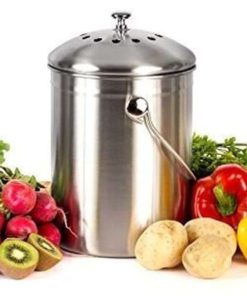 Premium Quality Stainless Steel Compost Bin 1.3 Gallon Includes Charcoal Filter 10 57 722e0310 975c 4528 9e4f e1b5313d4200