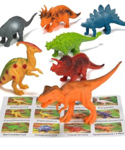 Prextex Realistic Looking 7" Dinosaurs Pack Of 12 Large Plastic Assorted Dino.. 9 57 72de229b 7930 44cd baab 22c0261648e0