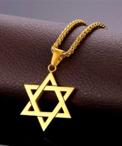 U7 Jewish Jewelry Magen Star Of David Pendant Necklace Women Men Chain Black .. 10 57 734ea024 2825 439f 93e1 2948f4febda1
