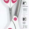 Singer Sewing And Detail Scissors Set With Pink And White Comfort Grip - $18.95