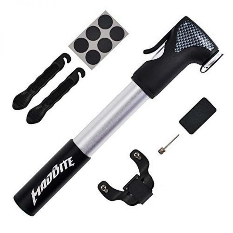 Madbite Mini Bike Air Pump 120Psi Telescopic Compact & Portable Bicycle Frame..