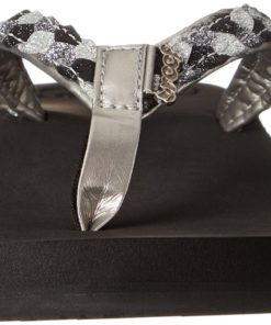 Alternative view of Reef Women's Twisted Star Cushion Rubber Flip Flop Black Pewter 5 B(M) Us