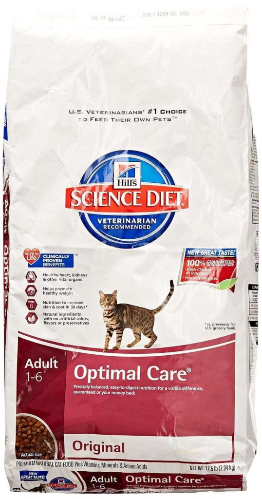 Hill's Science Diet Adult Optimal Care Original Dry Cat Food 17.5-Pound