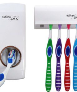 Alternative view of Native Spring Toothpaste Dispenser And Toothbrush Holder White