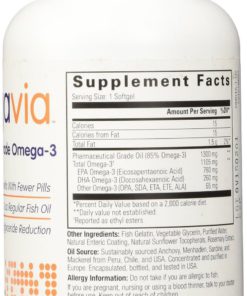 Alternative view of Omegavia Pharma-Grade Omega-3 Enteric Odorless/Burp-Free. 1105 Mg Omega-3 - H..