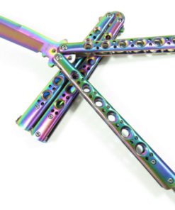 Alternative view of Icetek Sports 5" Multicolored Practice Balisong Butterfly Knife Trainer