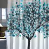 Splash Home Eva Shower Curtain 70 By 72-Inch Foliage Blue Tree Shower Curtain