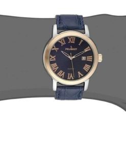 Alternative view of Peugeot Men's 'stainless Steel' Mechanical Hand Wind And Leather Dress Watch ..