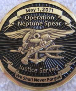 Alternative view of Operation Neptune Spear Navy Seal Challenge Coin (Bin Laden E-Kia)