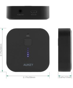 Aukey Bluetooth Receiver Audio Music Adapter With Stereo Output Hands-Free Ca.. 26 57 7d37ff9c 97e6 4f99 8fd5 e86af013a324 1