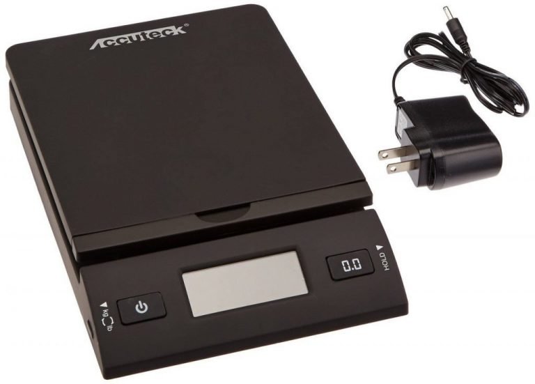 Accuteck 50 Lb All-In-One Black Digital Shipping Postal Scale With Adapter (W..