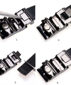 Vbiger Men's Leather Belt Sliding Buckle 35Mm Ratchet Belt Black Black 21 12 57 7dfc1ce6 e566 46c4 8314 cd6038881262