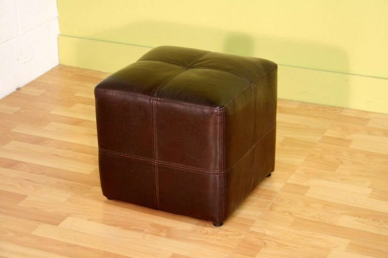 Baxton Studio Nox Brown Leather Ottoman Dark Brown - $64.95