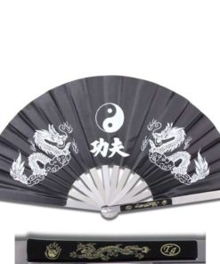 Alternative view of Bladesusa Kung Fu Fighting Fan Black Metal Frame