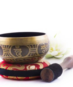 Alternative view of Silent Mind ~ Antique Design Tibetan Singing Bowl Set ~ With Mallet & Silk Cu..