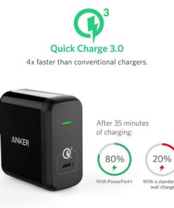 Alternative view of Quick Charge 3.0 Usb Type-C & Poweriq Anker 24W Usb Wall Charger Powerport+ 1..