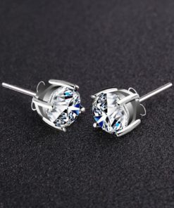 J.Rose Fine Sterling Silver Cubic Zirconia Round Cut Studs Earrings For Mens .. 14 57 8189d52d b968 4c2f a295 31f51ada2c7f