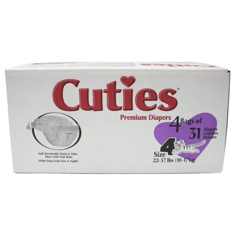 Cuties Baby Diapers (Size 4 31-Count) Pack Of 4