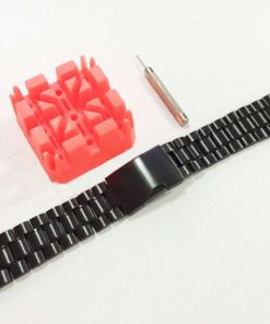 Luxury Black 22Mm Stainless Steel Watch Band Strap Solid Links +Tool+Spring B.. 10 57 83bd5acf d917 4e9d 9848 d5c9b77f9672