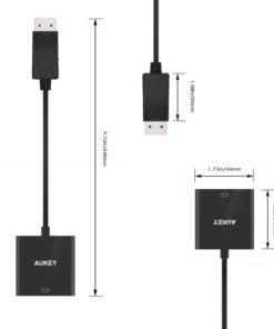 Alternative view of Aukey Dp (Displayport) To Hdmi Adapter 1080P For Hdtv Macbook Chromebook Pixe..
