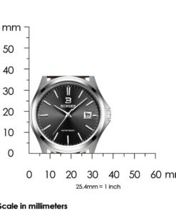 Binger Men's Date Waterproof Watch Black Dial With Black Calfskin Leather Band 11 57 849b4d9b cfa6 408b a455 375aa18cae43