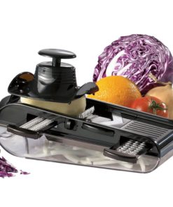 Starfrit 093087 4-Blades Easy Mandoline Slicer With Container Black