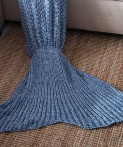 Alternative view of Hughapy174; Handmade Soft Crochet Sea Mermaid Tail Blanket For Teen/ Adult(75..