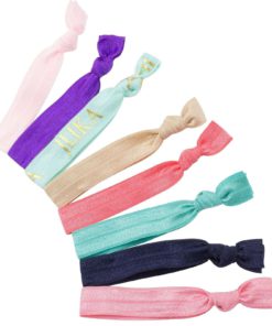 Jlika Elastic Hair Ties (Set Of 100) Colorful Prints And Solids No Crease Ouc.. 12 57 8774a226 5b71 499b 8bd7 81fe2f328f4f