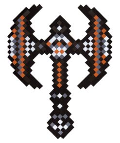 Alternative view of 8 Bit Pixelated Foam Savage Axe Sword Toy 24"