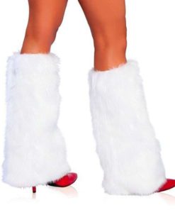 Roma Costume Women's Faux Fur Leg Warmer White One Size