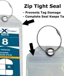 Alternative view of Cruise Luggage Tag Holder Zip Seal & Steel - Royal Caribbean & Celebrity Cruise