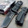 U.S. Marines Knife Licensed Usmc Marines Assisted Military Knives Black Tacti.. - $32.95