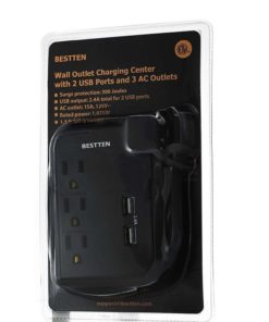 Bestten 3 Outlet Mini Travel Charger Surge Protector With Dual Usb Charging P.. 8 57 8b1200a2 ef16 434c a392 ef910a308eb2