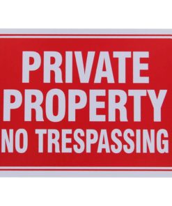 Alternative view of Private Property No Trespassing Sign 9 X 12 Inch - 4 Pack