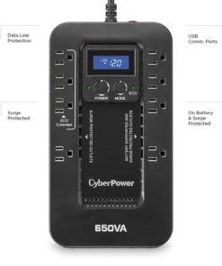 Alternative view of Cyberpower Ec650Lcd Ecologic 650Va/390-Watts Energy Efficient Desktop Lcd Ups