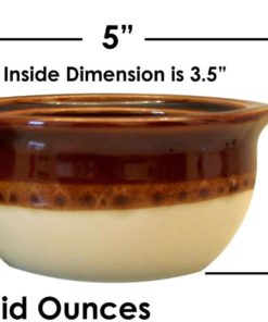 Porcelain Ceramic Onion Soup Crock Bowl Small 10 Ounce Set Of 4 Brown And Beige 5 57 8ceaf722 8566 4a56 8ecd b4cc6ec2215f