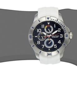 Alternative view of Nautica Men's Nad12514G Nsr 300 Stainless Steel Watch With White Silicone Band