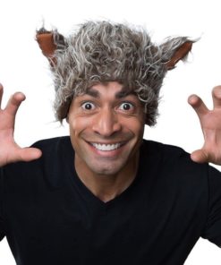 Alternative view of Kangaroo Furry Wolf Hat - One Size