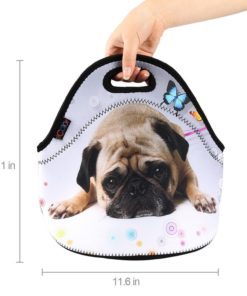 Alternative view of Icolor Cute Pug Boys Girls Kids Neoprene Sleeve Insulated Lunch Tote Pouch Co..