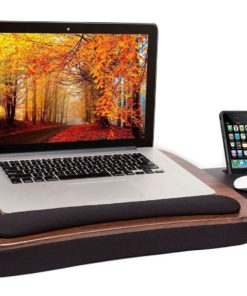 Alternative view of Sofia + Sam Multi Tasking Memory Foam Lap Desk (Wood Top) | Supports Laptops ..