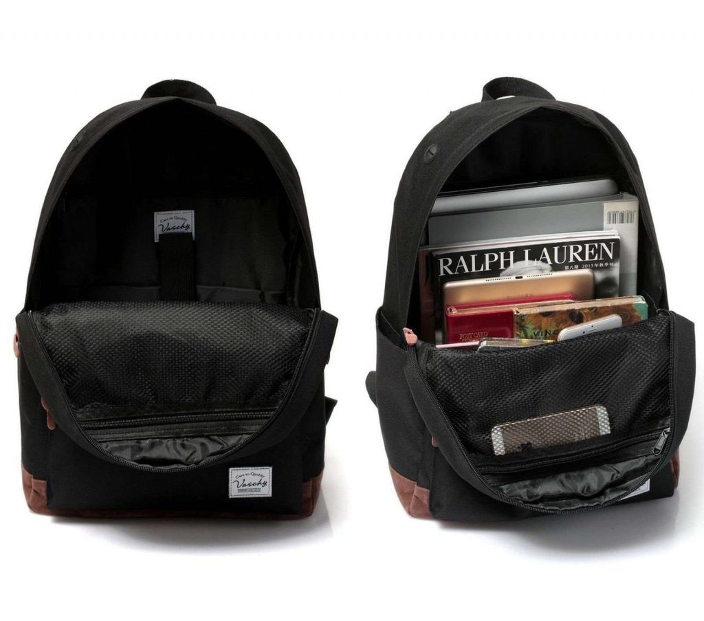 Vaschy Unisex Classic Waterproof School Rucksack Travel Backpack 14Inch