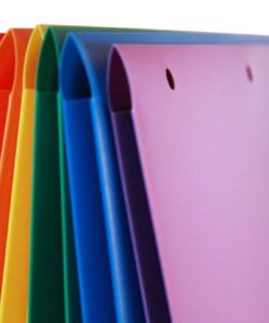 Heavy Duty Plastic 2 Pocket Folder Hole Punched - Assorted Colors Pack Of 6 15 57 9299f9d7 f60b 47b5 a3d5 b7c823343867