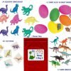 84 Pc Dinosaur Kid's Birthday Party Favor Bundle Pack (12 Dinosaur Eggs 24 Sq..