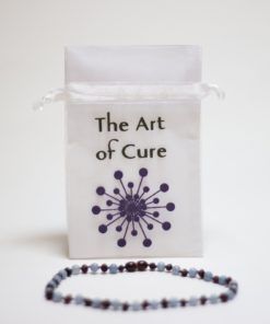 Alternative view of The Art Of Cure Baltic Amber Teething Necklace For Baby (Cherry/Aquamarine)